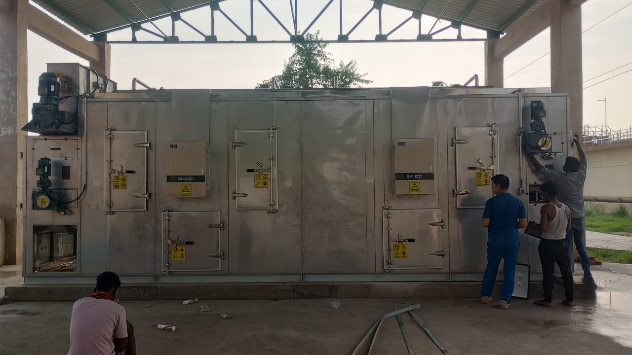 Sludge dryer – front view